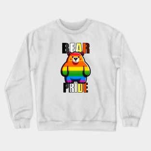 LGBTQIA+ Bear Pride Rainbow Crewneck Sweatshirt